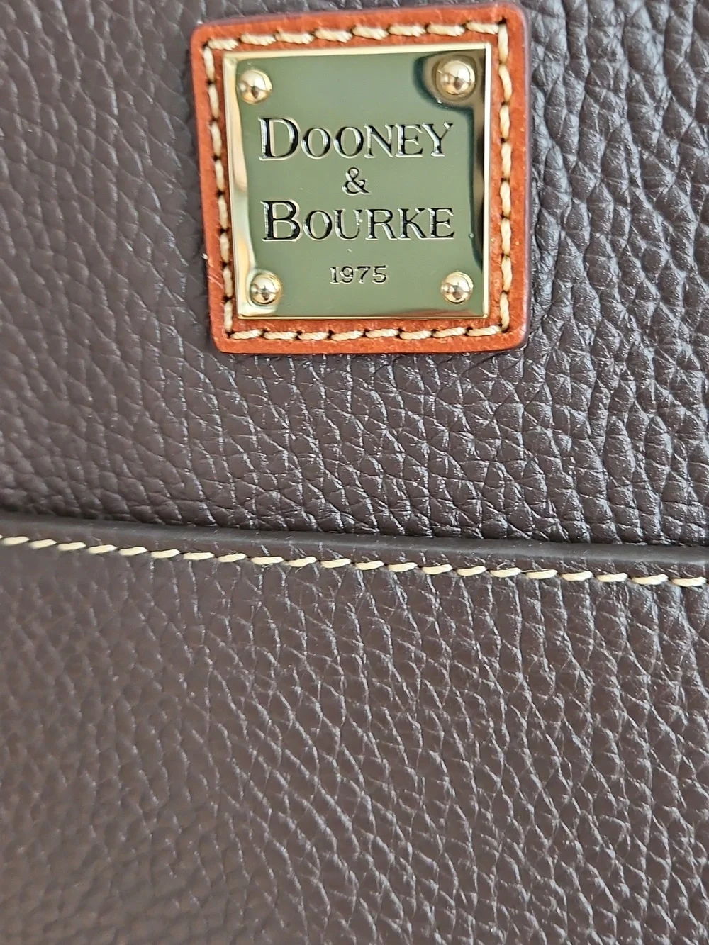 Dooney & Bourke Chocolate Pebble Leather Small Lexington Bag - Picture 9 of 11